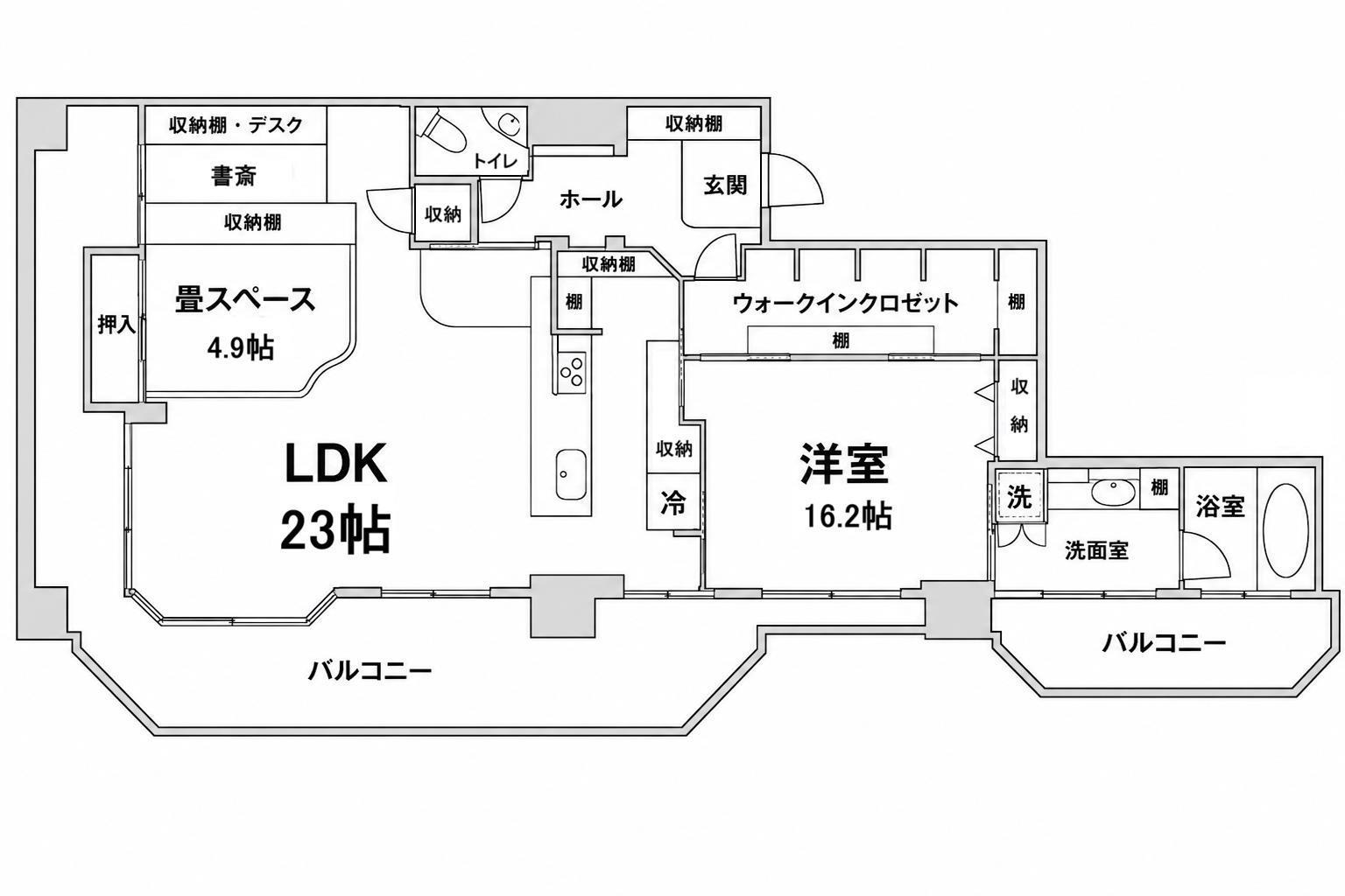 セレストタワー高崎(1SLDK/8階)の間取り写真