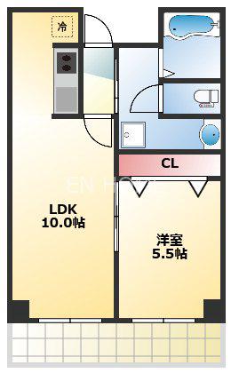 グローリーハイツ餌差(1LDK/3階)の間取り写真
