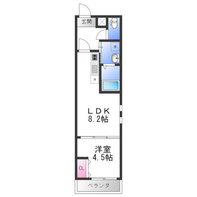 フジパレス高石I番館(1LDK/1階)の間取り写真