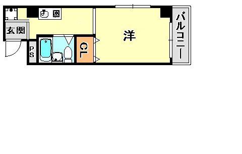 エール大同(ワンルーム/3階)の間取り写真
