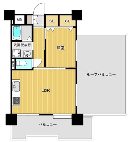 メゾン・ド・メナージュ(1LDK/11階)の間取り写真