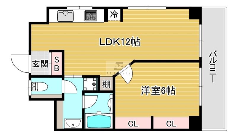 アルカディアイン(1LDK/2階)の間取り写真
