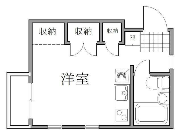 カーサジュリエッタ(ワンルーム/1階)の間取り写真