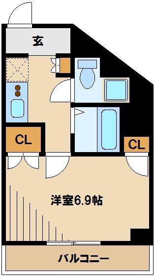 スパシエアルテシモベッタ(1K/11階)の間取り写真