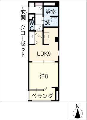 イルボッロ(1LDK/3階)の間取り写真