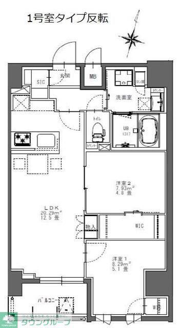 S-RESIDENCE北千住REIZ(2LDK/13階)の間取り写真