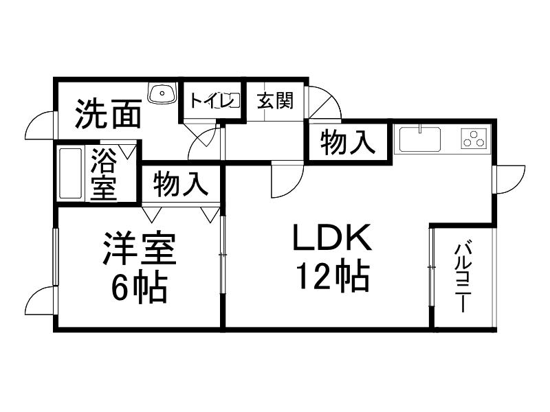 EAGLEIII(1LDK/1階)の間取り写真
