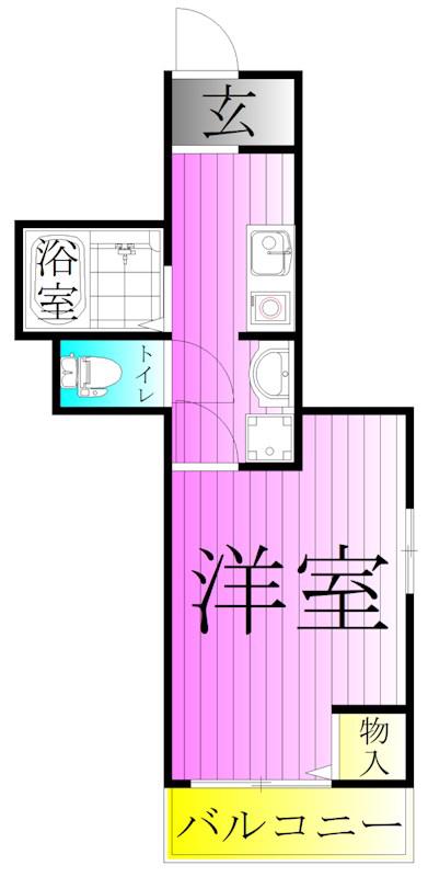 ワコー五反野マンション(1K/5階)の間取り写真