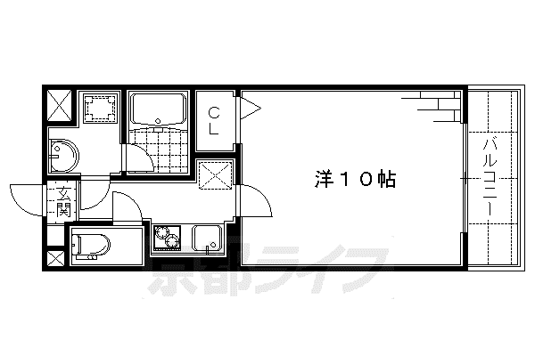 コンフォールドミールK(1K/2階)の間取り写真