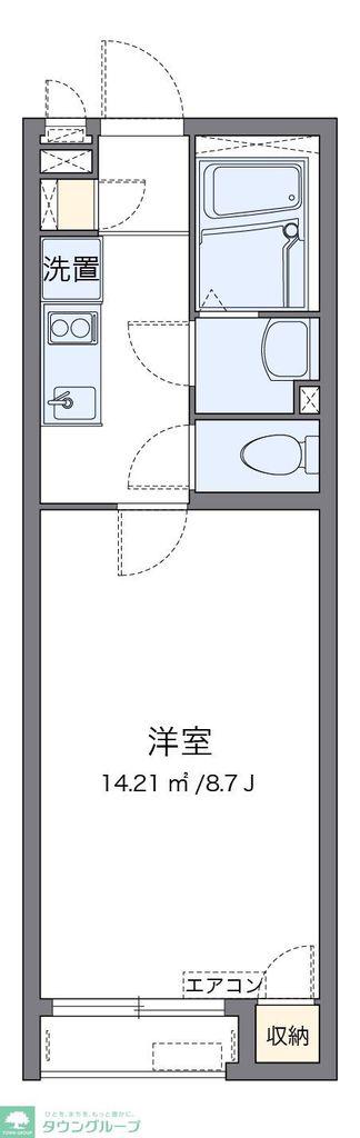 クレイノクエスタII(1K/1階)の間取り写真