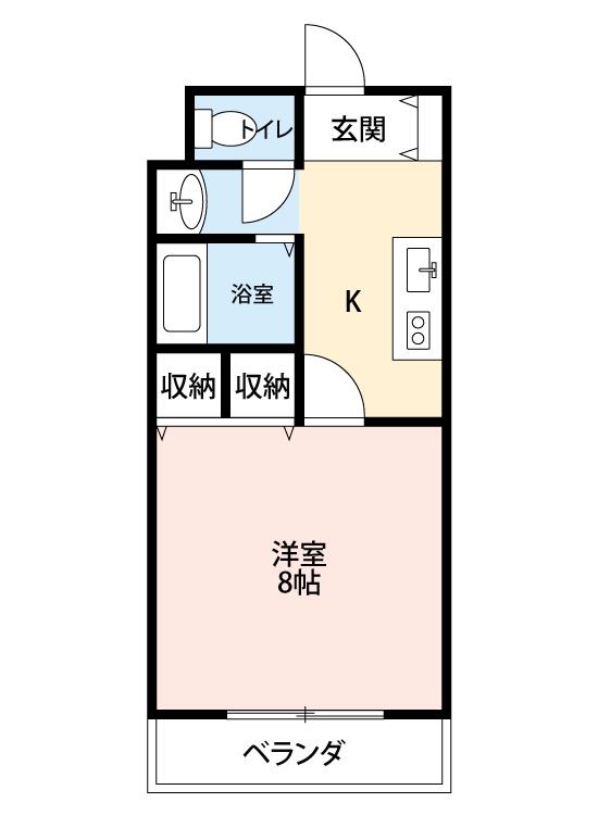 大平DREAM A(1K/1階)の間取り写真