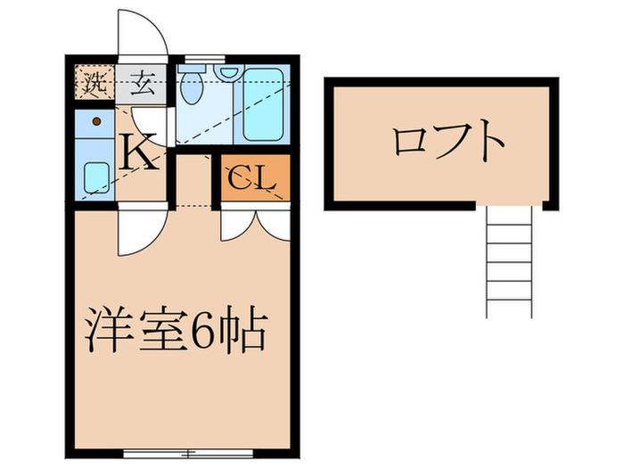 メゾンエム&エム(1K/1階)の間取り写真