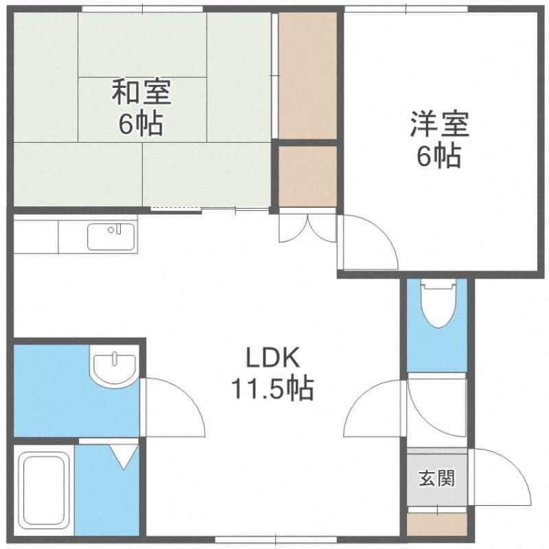 SINCE1994(2LDK/1階)の間取り写真
