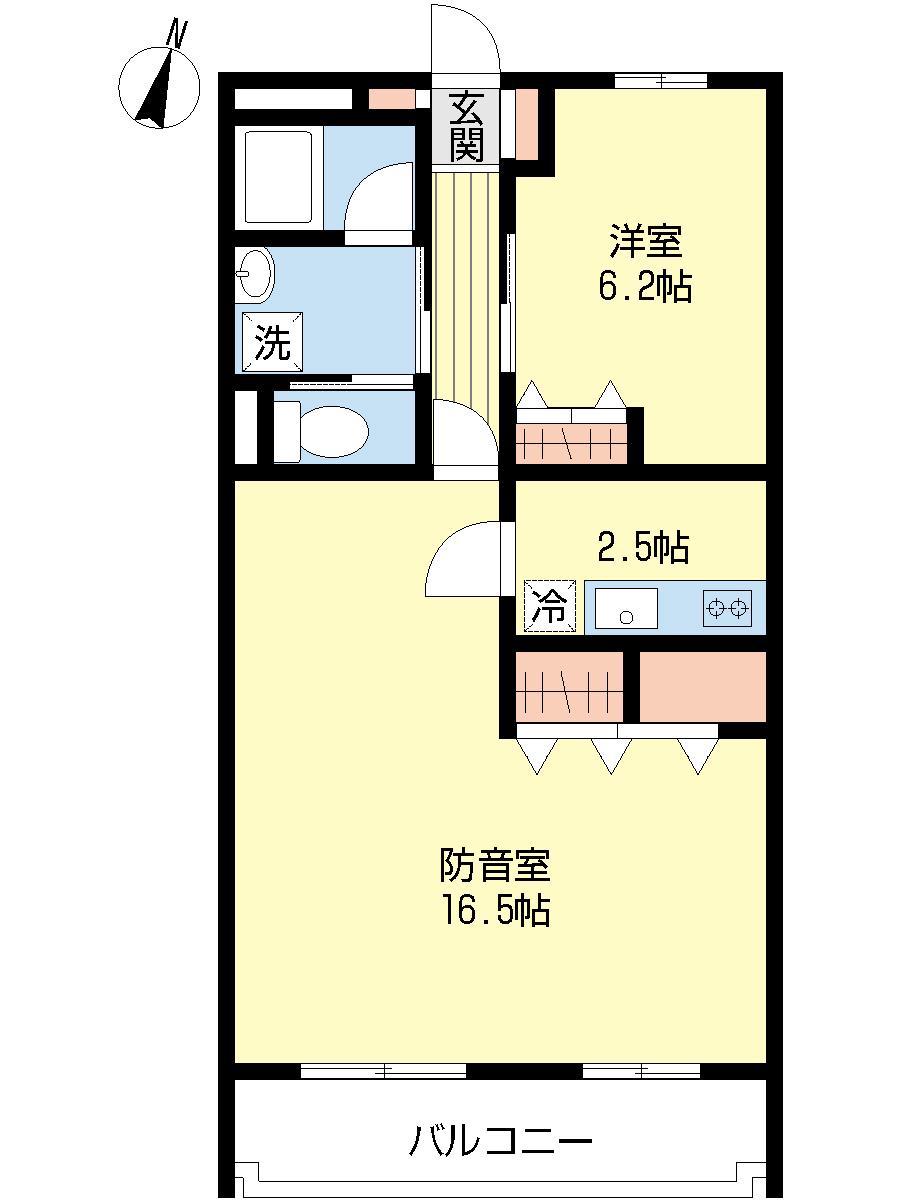 アルタスI(1LK/1階)の間取り写真