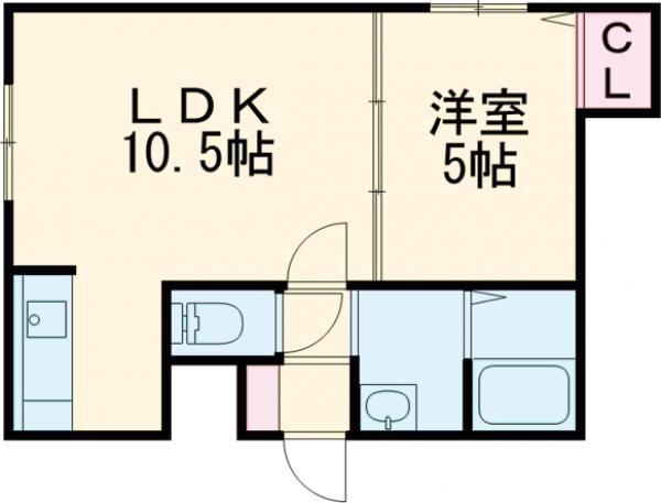 CIGAL京町(1LDK/2階)の間取り写真