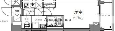 S-RESIDENCE横濱吉野町(1K/2階)の間取り写真