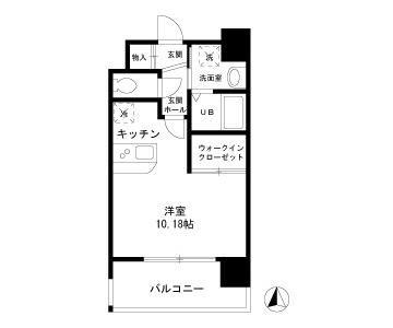 メゾン柳(ワンルーム/4階)の間取り写真
