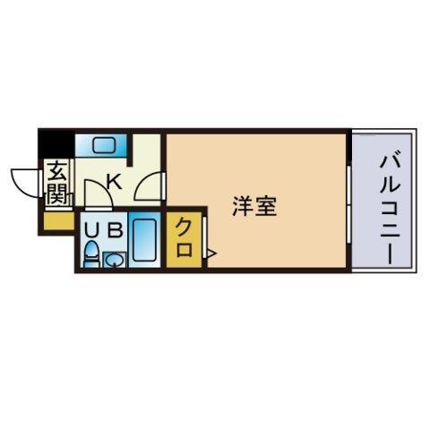 メゾン・ド・コンフォート(1K/8階)の間取り写真