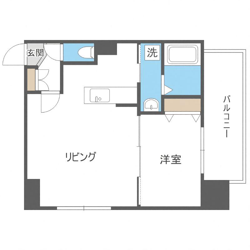 ECLAIR(1LDK/7階)の間取り写真