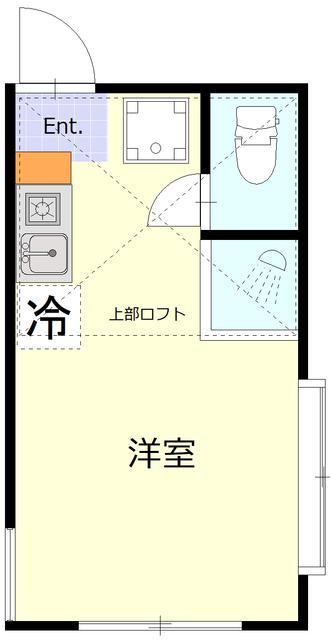 エアプレイス元住吉(ワンルーム/2階)の間取り写真