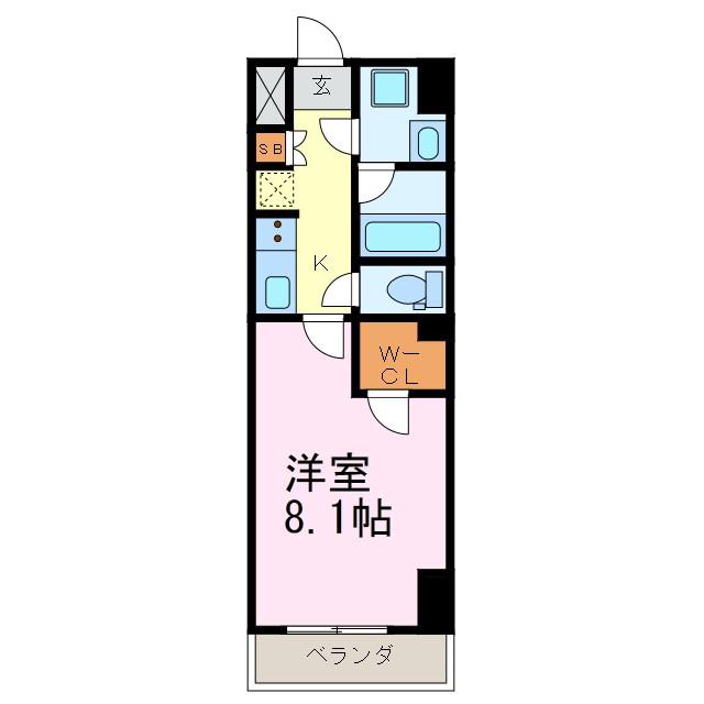 コントレイルりんくう常滑(1K/7階)の間取り写真