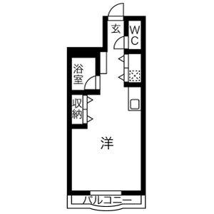 横堀ハイム(ワンルーム/2階)の間取り写真