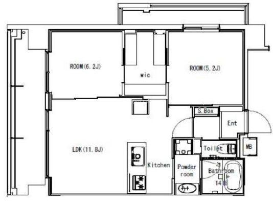 ART RESIDENCE IN MISATO CHUO(2LDK/3階)の間取り写真