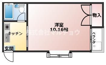 恵ハイツ(1K/3階)の間取り写真