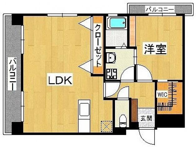 カーサ・マリー(1LDK/1階)の間取り写真