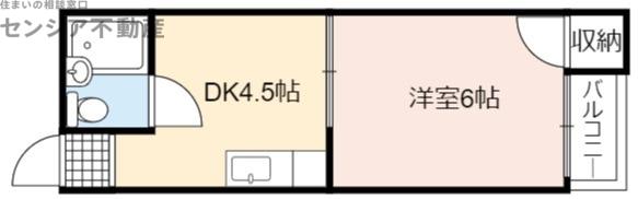 クオーレ成育(1DK/3階)の間取り写真