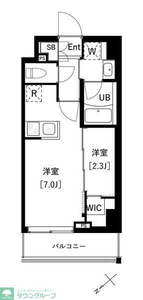 ARKMARK上池袋(1DK/3階)の間取り写真