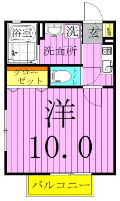 メゾンヴェールN3(1K/2階)の間取り写真