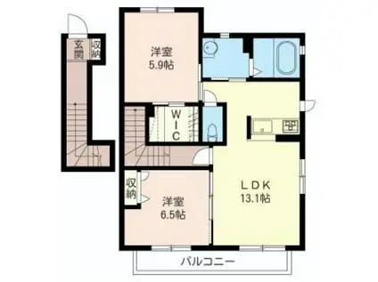 SHAMAISON エミネンス(2LDK/2階)の間取り写真