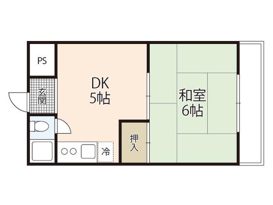 吉マンション(1DK/3階)の間取り写真