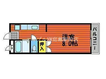 ドリームマンション(1K/2階)の間取り写真