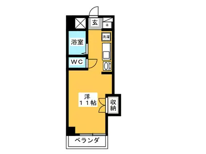 CASA本郷(ワンルーム/8階)の間取り写真