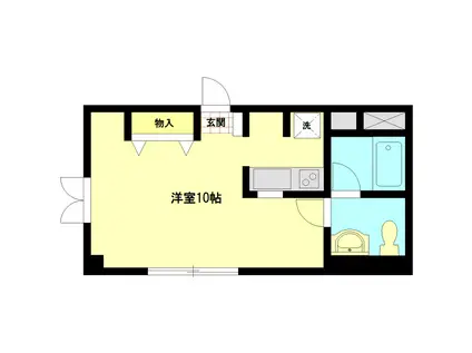 REI1マンション(ワンルーム/4階)の間取り写真