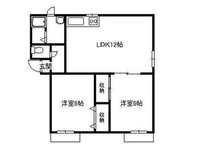 エコグランデ(2LDK/3階)の間取り写真