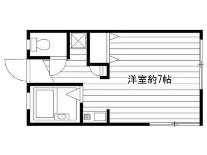 メゾン田島(ワンルーム/1階)の間取り写真