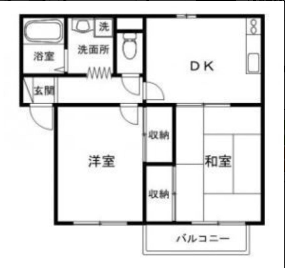 セジュール瀬戸長II(2DK/2階)の間取り写真