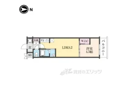 スワンズ京都東寺ガーデン(1LDK/4階)の間取り写真