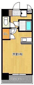 プレアール北方(ワンルーム/6階)の間取り写真