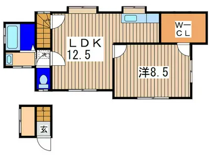 京急本線 浦賀駅 徒歩7分 2階建 築41年(1LDK/2階)の間取り写真