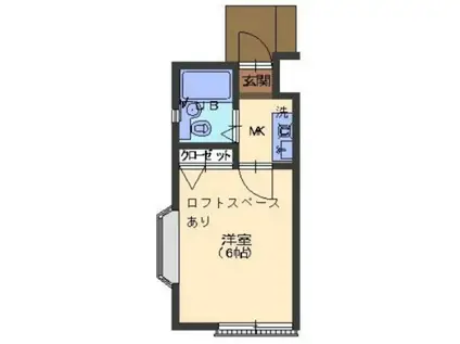エクセル・ヤマガタ(ワンルーム/2階)の間取り写真