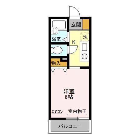 アーバンライフ(1K/1階)の間取り写真