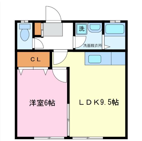 LUCE(1LDK/1階)の間取り写真