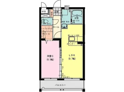 EINS(1LDK/2階)の間取り写真