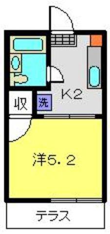 サンクリスティーハウス(1K/1階)の間取り写真