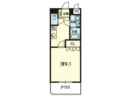 ニューコーポレイトハウス(1K/2階)の間取り写真