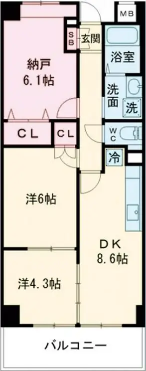 アグリーブル南水元 1階階 間取り